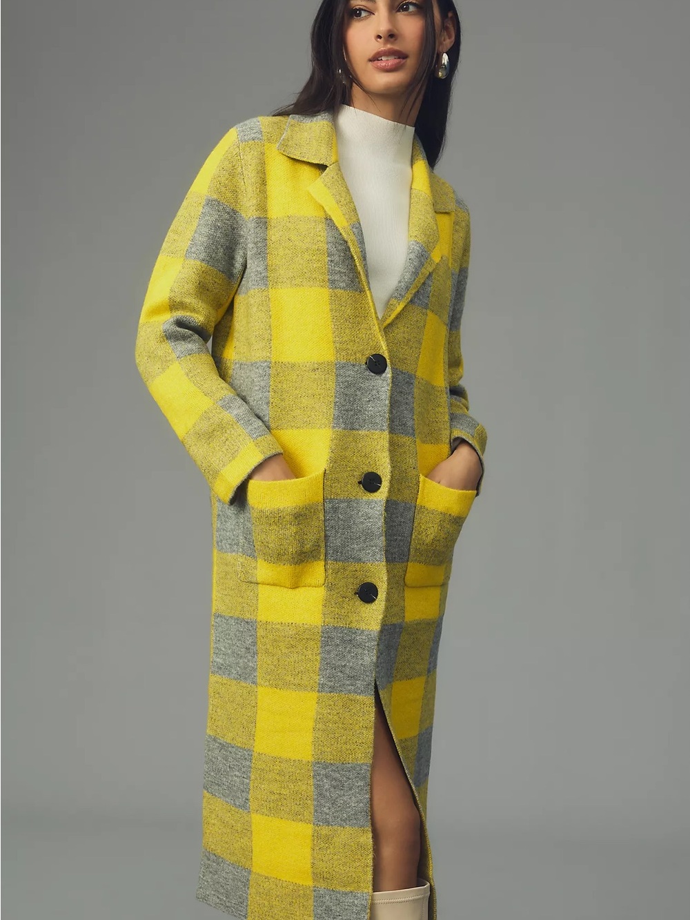 John + Jenn Plaid Sweater Coat